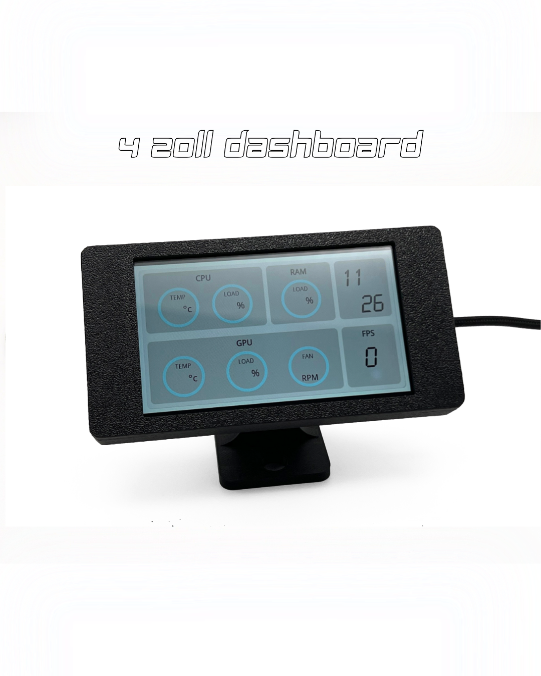 Simracing Dashboard mit 4 Zoll Touchscreen