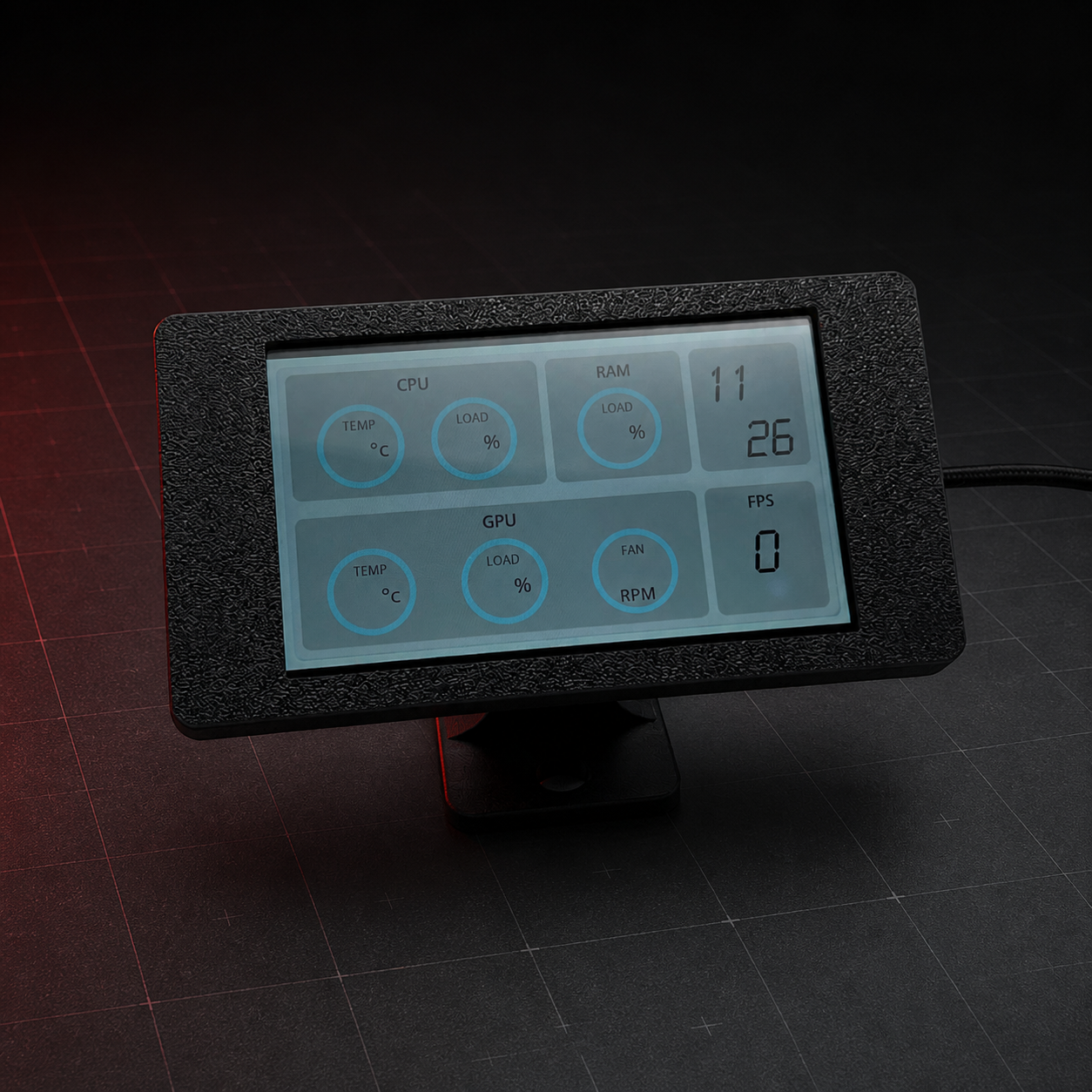 Simracing Dashboard mit 4 Zoll Touchscreen