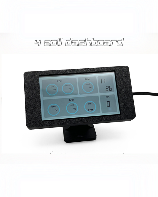 Simracing Dashboard mit 4 Zoll Touchscreen